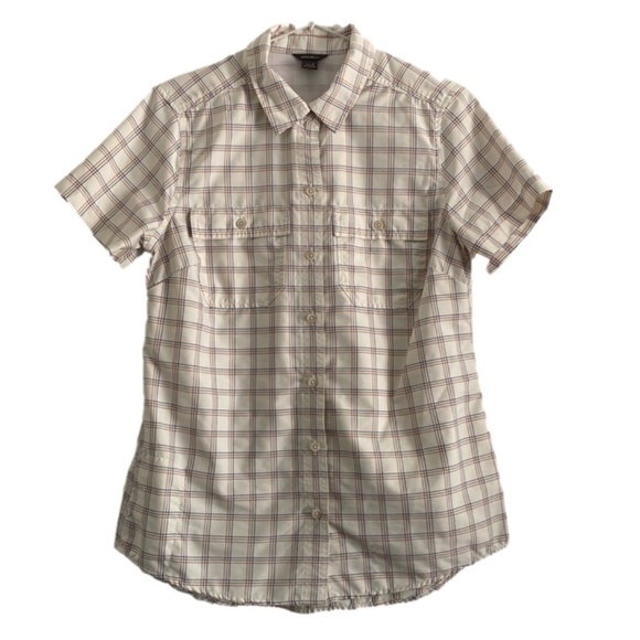 Ladies Eddie Bauer lightweight summer button up short sleeve top size S - Picture 1 of 10